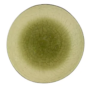 16" Crackled Glass Bird Bath,2gb7100