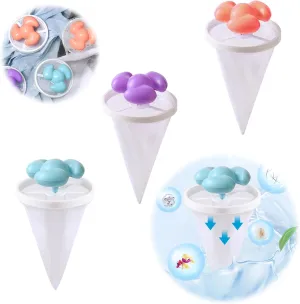 2024 Upgrade Lint Catcher for Laundry, Floating Hair Filtering Mesh Removal, Pet Hair Remover for Laundry, Reusable Washing Machine Hair Filter Cleaning Mesh Bag (3PCS)
