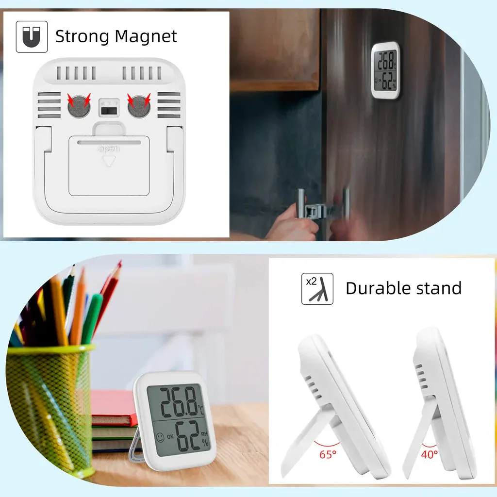 3 Pcs Outdoor Indoor Mini HD 2.1” Display Digital Thermometer Humidity Meter Hygrometer