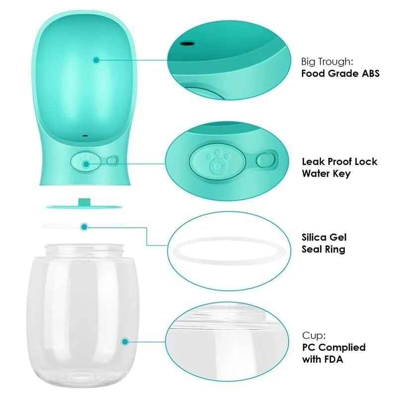 350/550ML Portable Pet Water Bottle Dispenser