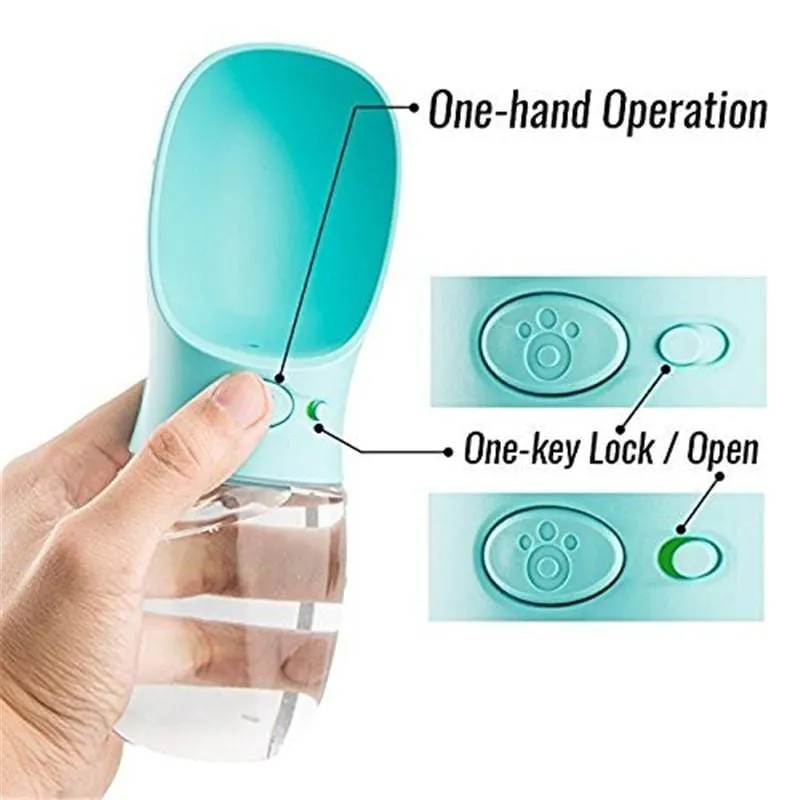 350/550ML Portable Pet Water Bottle Dispenser