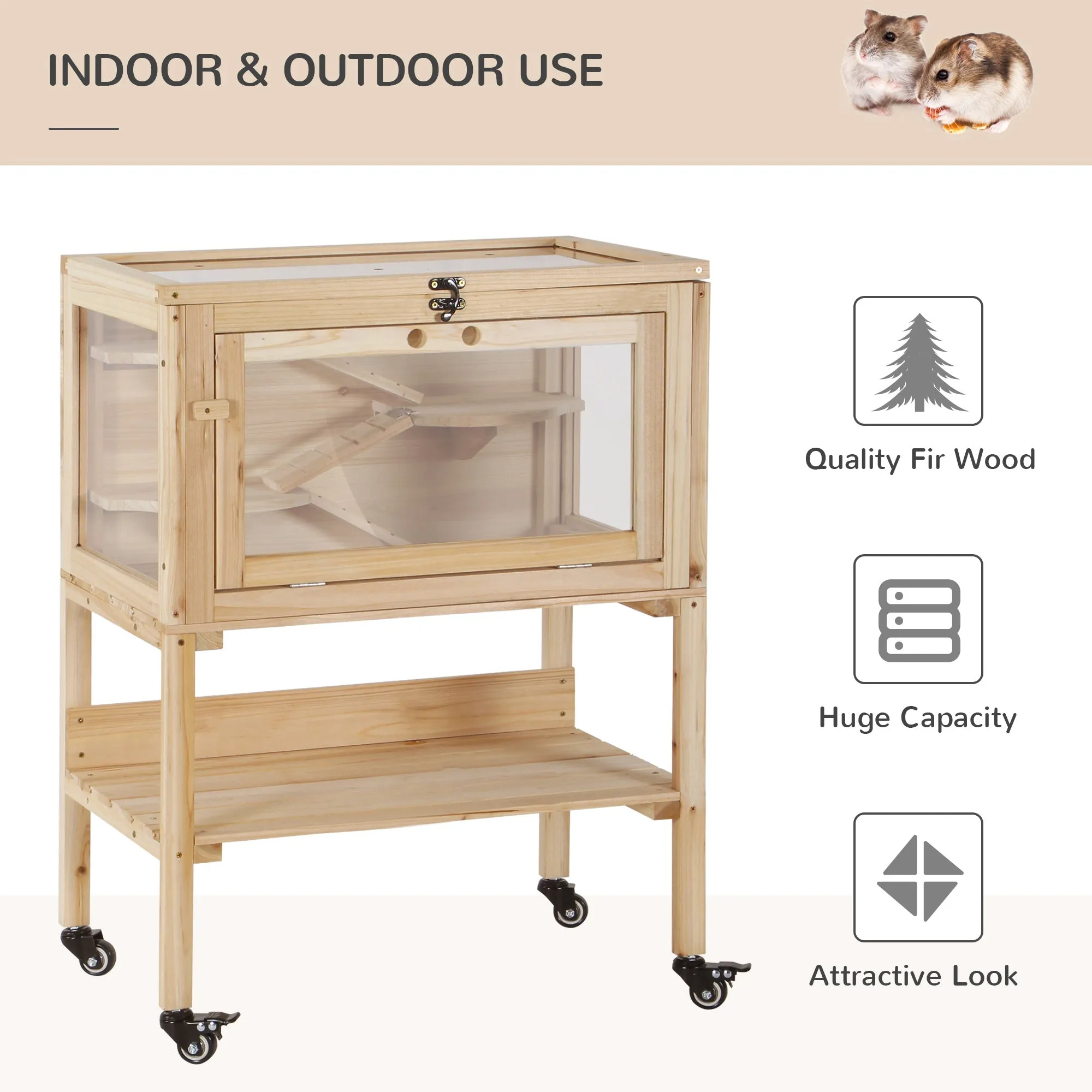 4 Wheeled Hamster Cage