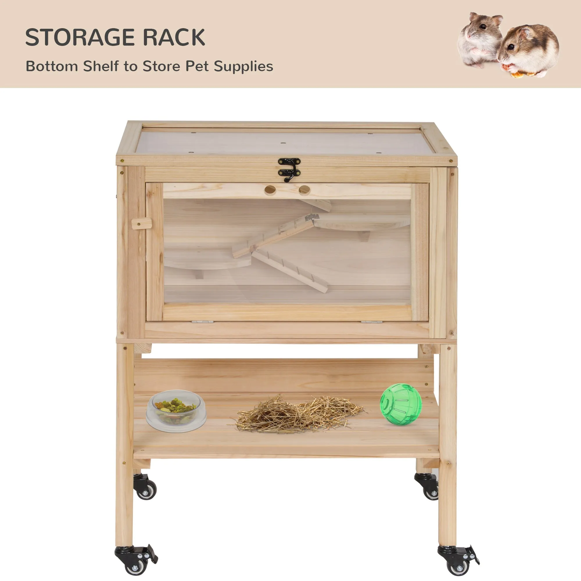 4 Wheeled Hamster Cage