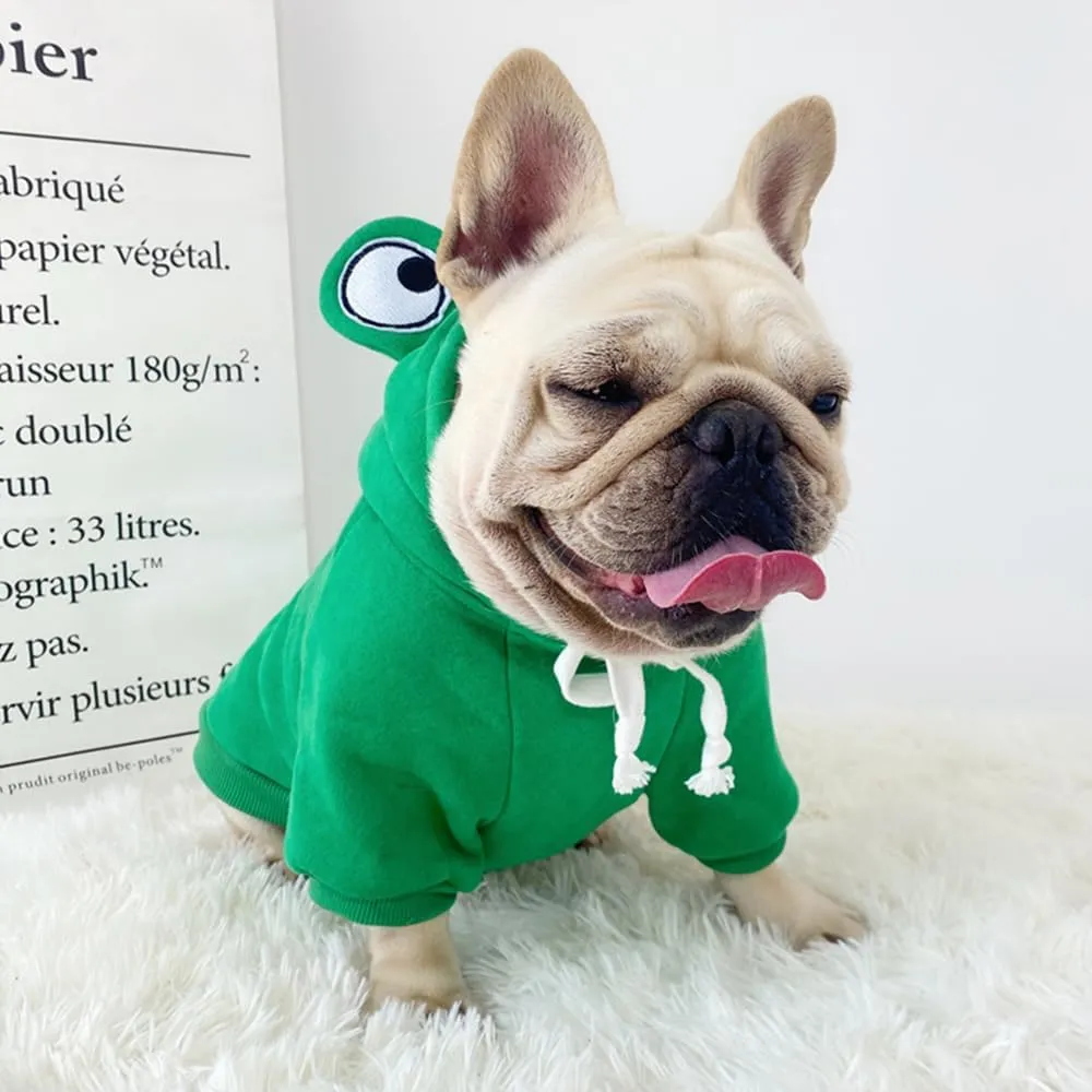 ANIAC Pet Hoodie Cat Rabbit Outfit with Bunny Ears Cute Sweatshirt Spring and Autumn Puppy Knitted Sweater Kitty Soft Knitwear (Green, Large)