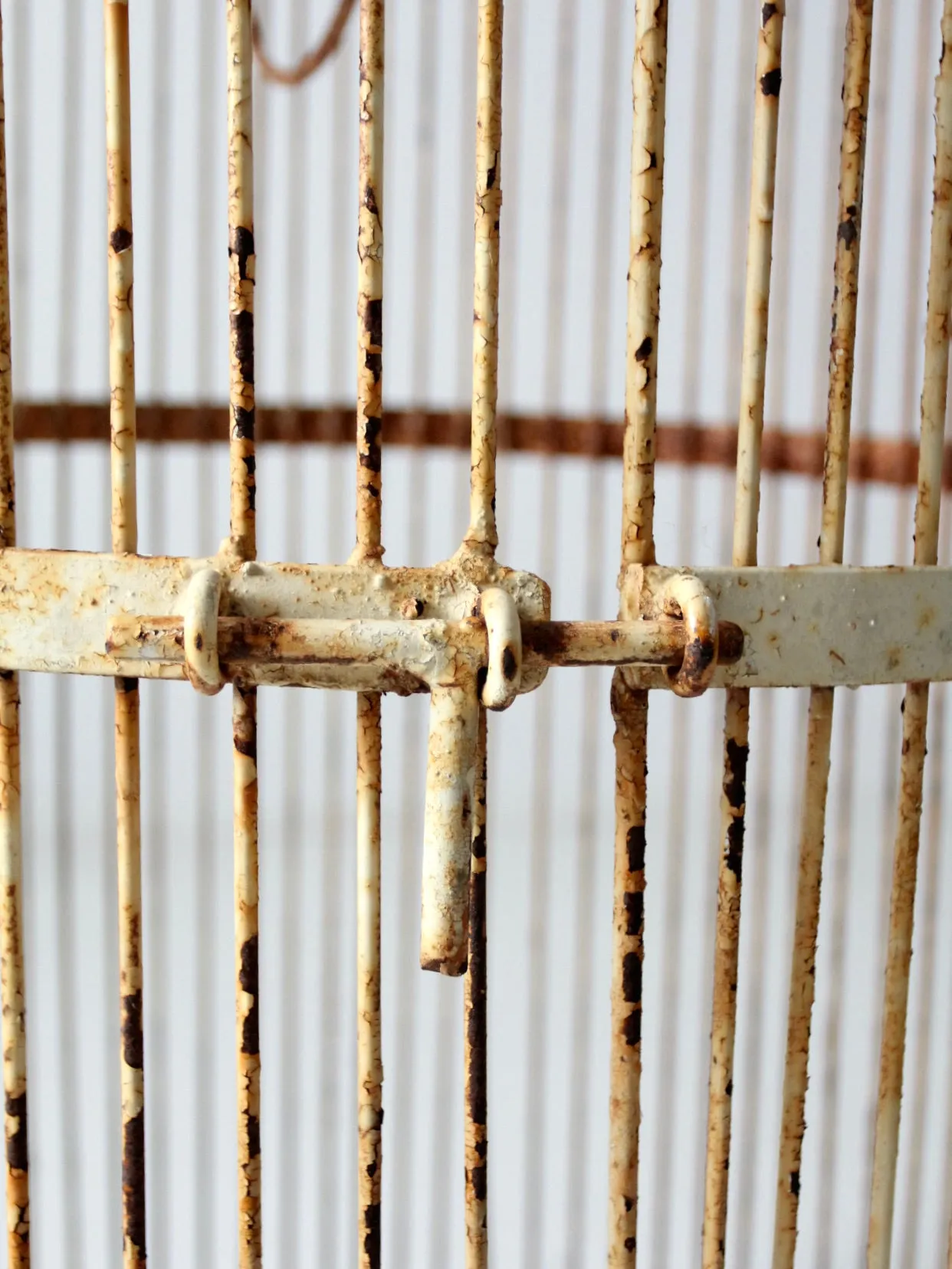 antique large iron bird cage