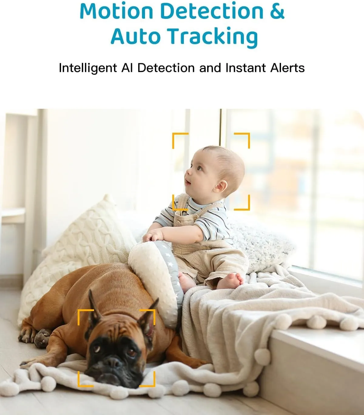 ARENTI Baby Camera, Indoor Security Camera for Pet/Dog with Phone App, 4MP 2.4G/5G WiFi Wired in Home, 360Pan/Tilt Motion Tracking, Temp/Humidity Sensor, Cry Detection, Lullabies, Night Light (A4)