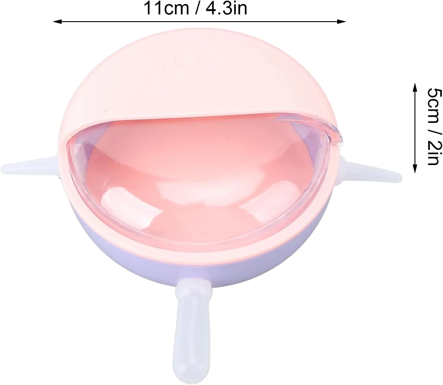 Asixxsix Puppy Milk Feeder, 10 x 5cm Plastic Puppy Feeder Milk Bowl with Multi Nipples, Anti Flatulence Puppy Nursing Station for Multiple Puppies, Puppy Bottle, Easy to Clean (Pink)