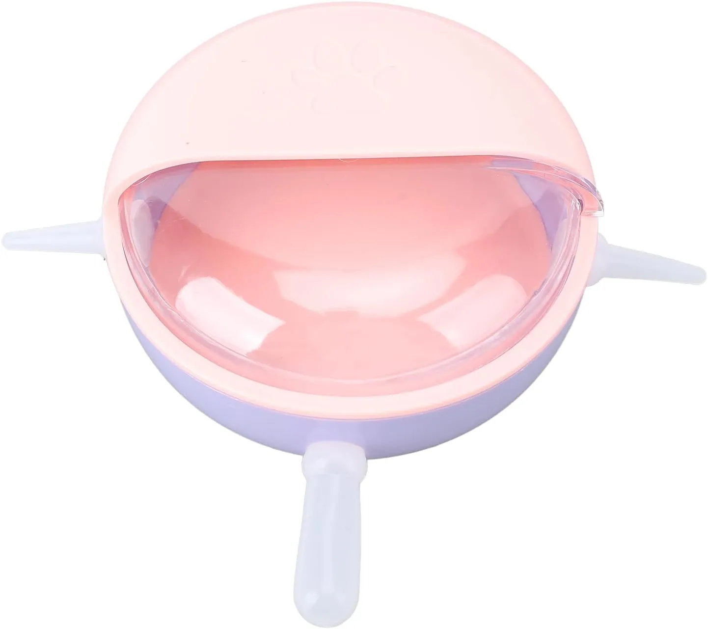 Asixxsix Puppy Milk Feeder, 10 x 5cm Plastic Puppy Feeder Milk Bowl with Multi Nipples, Anti Flatulence Puppy Nursing Station for Multiple Puppies, Puppy Bottle, Easy to Clean (Pink)