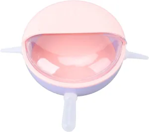 Asixxsix Puppy Milk Feeder, 10 x 5cm Plastic Puppy Feeder Milk Bowl with Multi Nipples, Anti Flatulence Puppy Nursing Station for Multiple Puppies, Puppy Bottle, Easy to Clean (Pink)