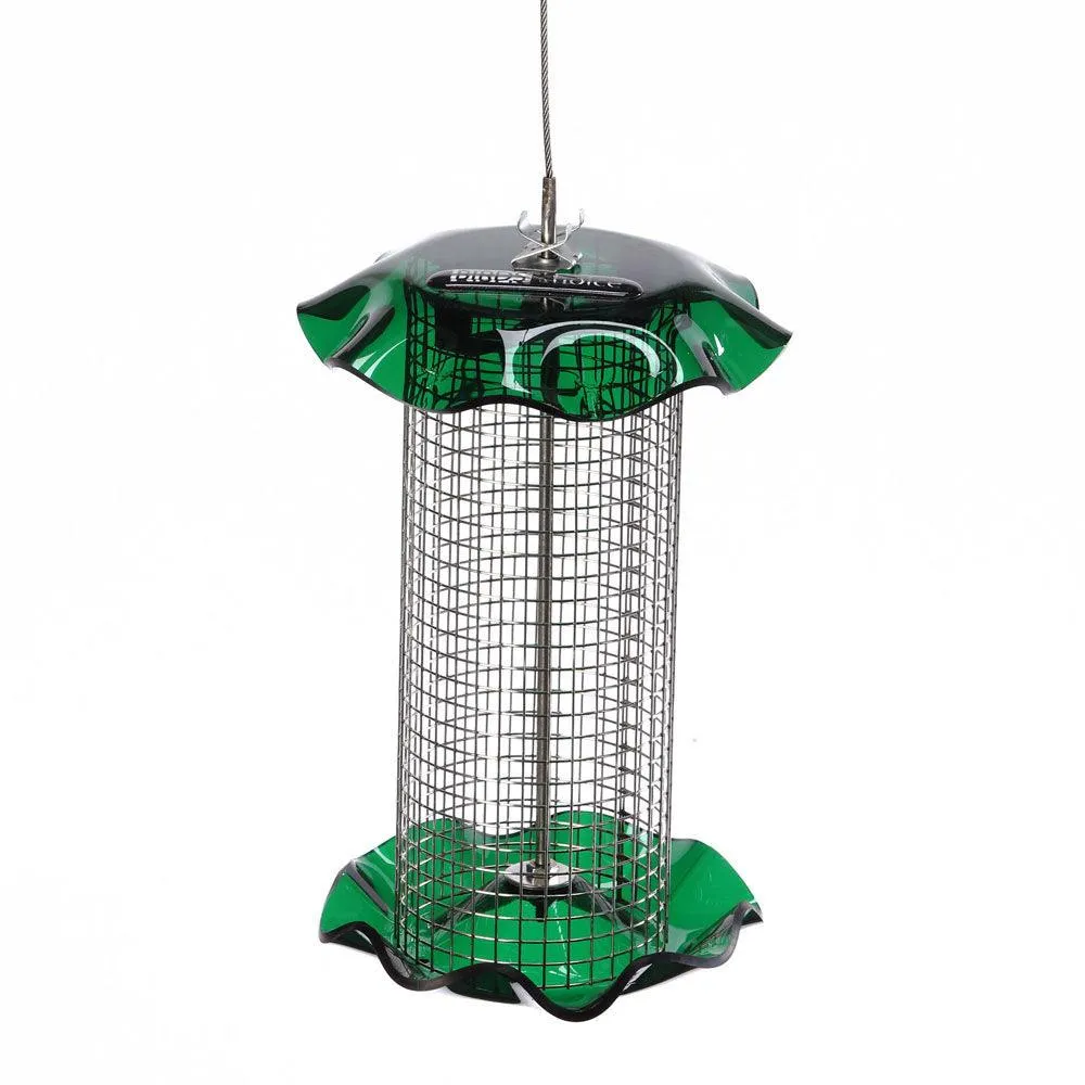 Birds Choice  Small Sunflower Seed Forever Feeder with Stainless Steel Screen in Green