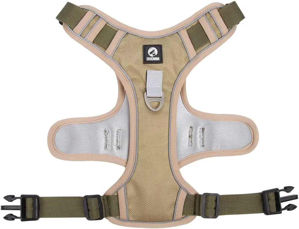 BRT Bearingshui No Pull Adjustable Dog Harness and Leash Set, Reflective Oxford Easy Control Dog Harness with A Free Heavy Duty Dog Leash, Escape Proof No Pull Vest Harness(M)