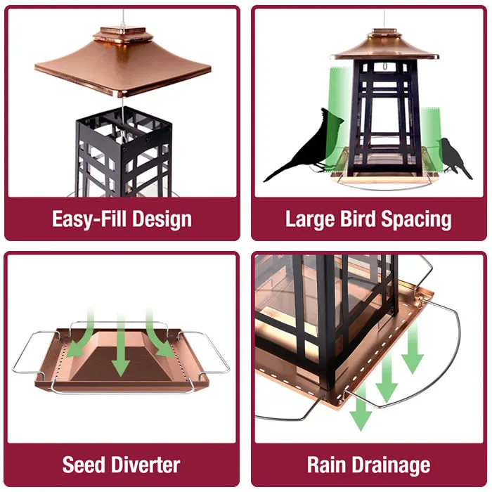Copper Arches Metal Gazebo Feeder