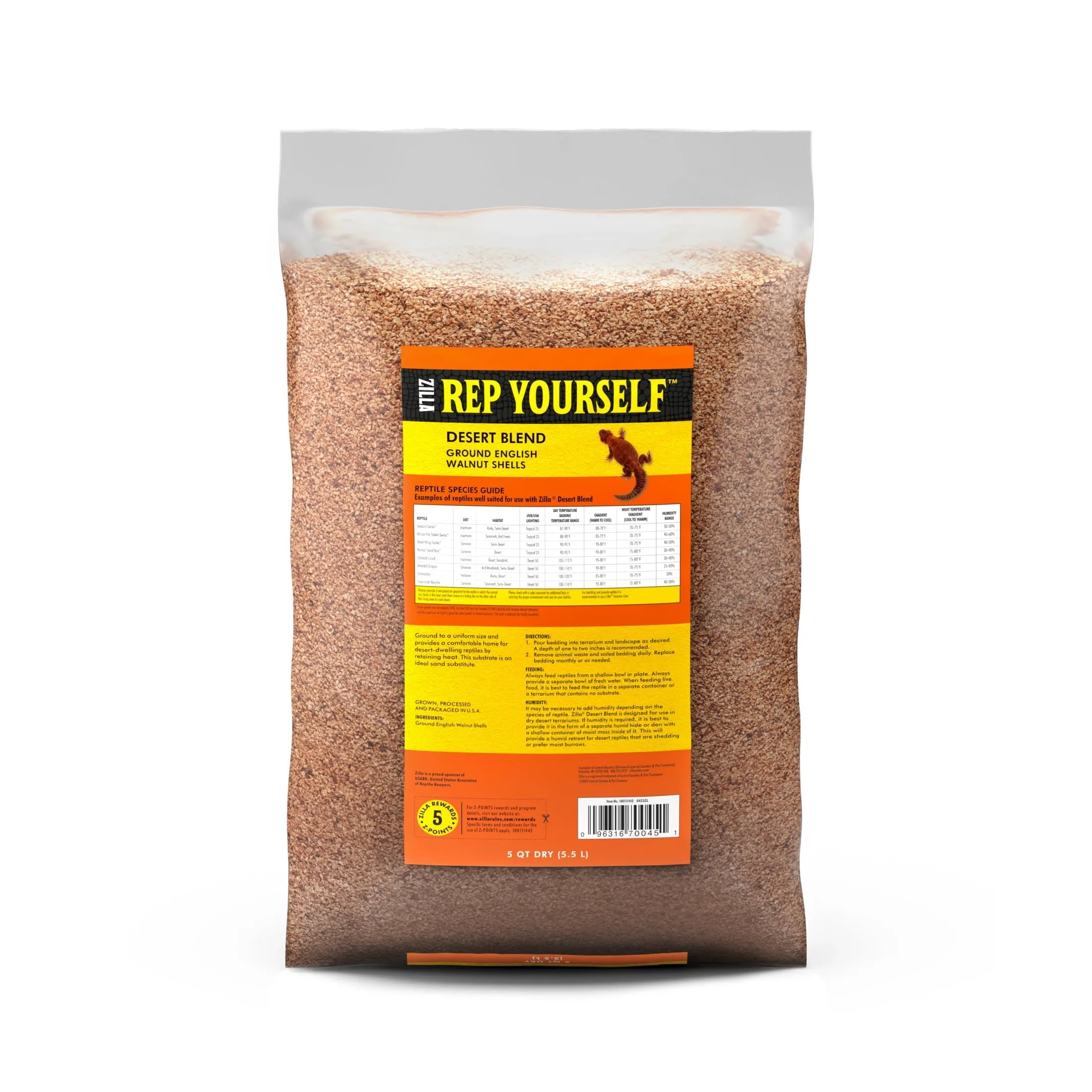 Desert Blend Ground English Walnut Shells Substrate 5 Quarts