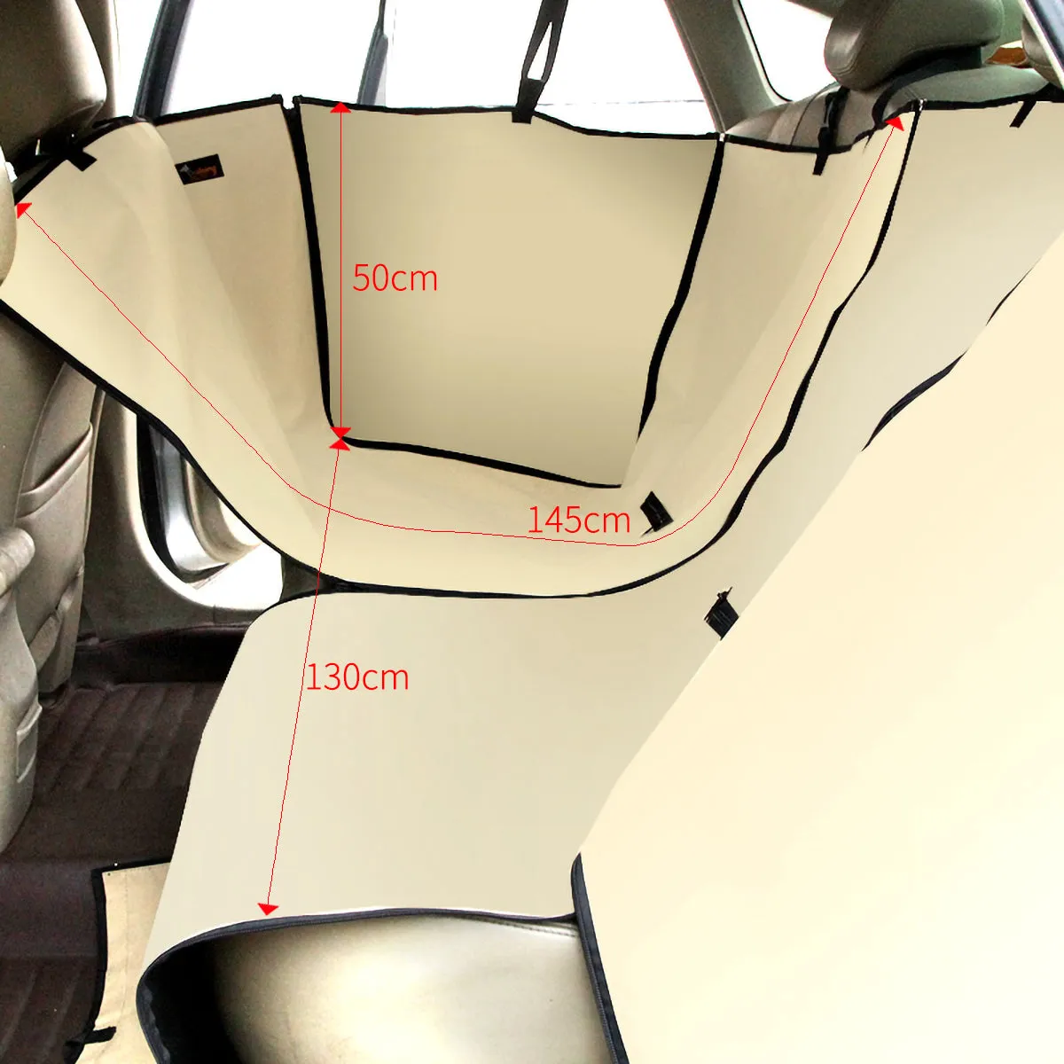 Detachable Pet Dog Car Seat Cover Backseat Protector Hammock Waterproof Non-slip