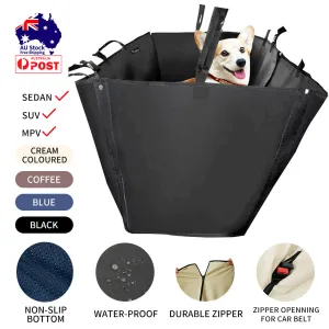 Detachable Pet Dog Car Seat Cover Backseat Protector Hammock Waterproof Non-slip