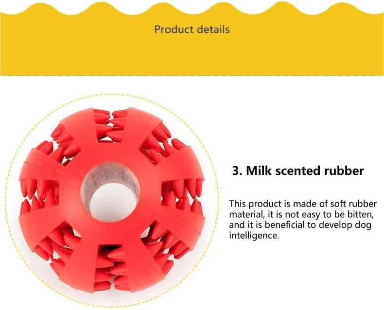 Dog Treat Ball  Interactive Dog Ball & Treat Dispensing Chew Toy for Small & Medium Dogs | Durable Teething Toy for Boredom, IQ Training & Slow Feeding  Bite-Resistant & Safe