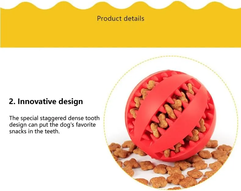 Dog Treat Ball  Interactive Dog Ball & Treat Dispensing Chew Toy for Small & Medium Dogs | Durable Teething Toy for Boredom, IQ Training & Slow Feeding  Bite-Resistant & Safe