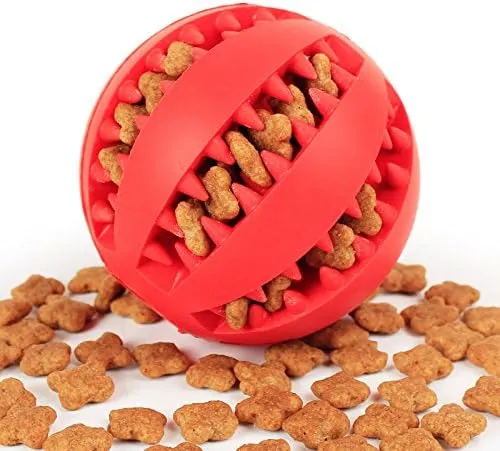 Dog Treat Ball  Interactive Dog Ball & Treat Dispensing Chew Toy for Small & Medium Dogs | Durable Teething Toy for Boredom, IQ Training & Slow Feeding  Bite-Resistant & Safe