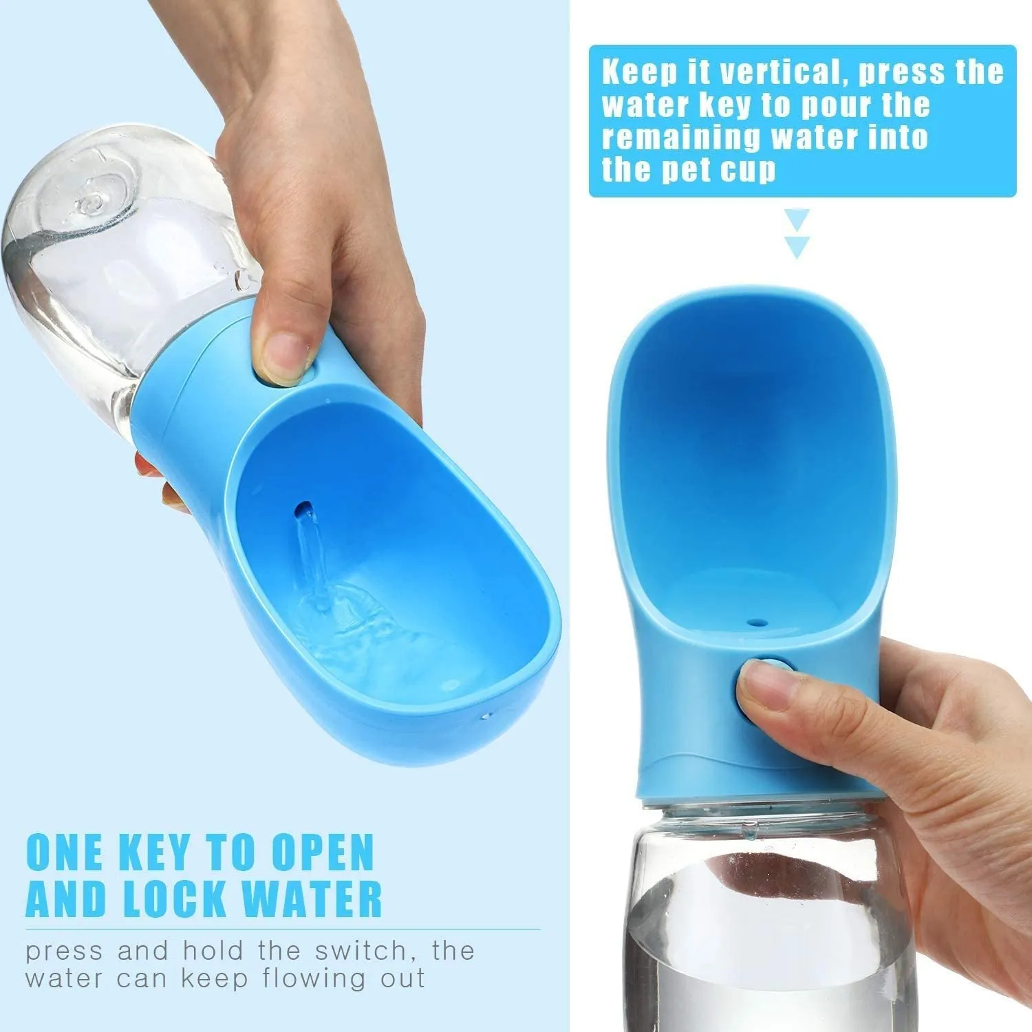 Dog Water Bottle, Leak Proof Portable Drinking Feeder Pet Care Cup