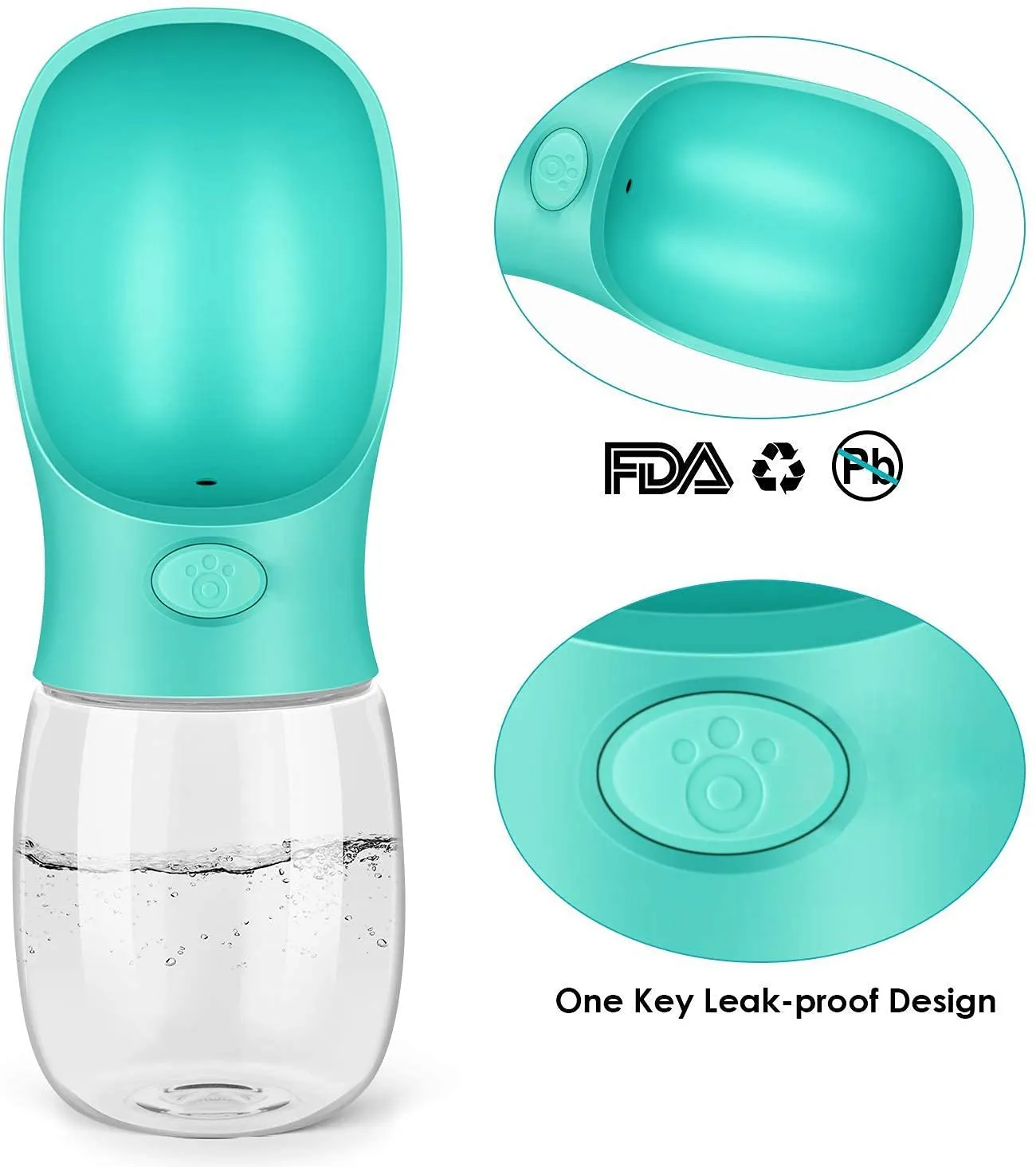 Dog Water Bottle, Leak Proof Portable Drinking Feeder Pet Care Cup