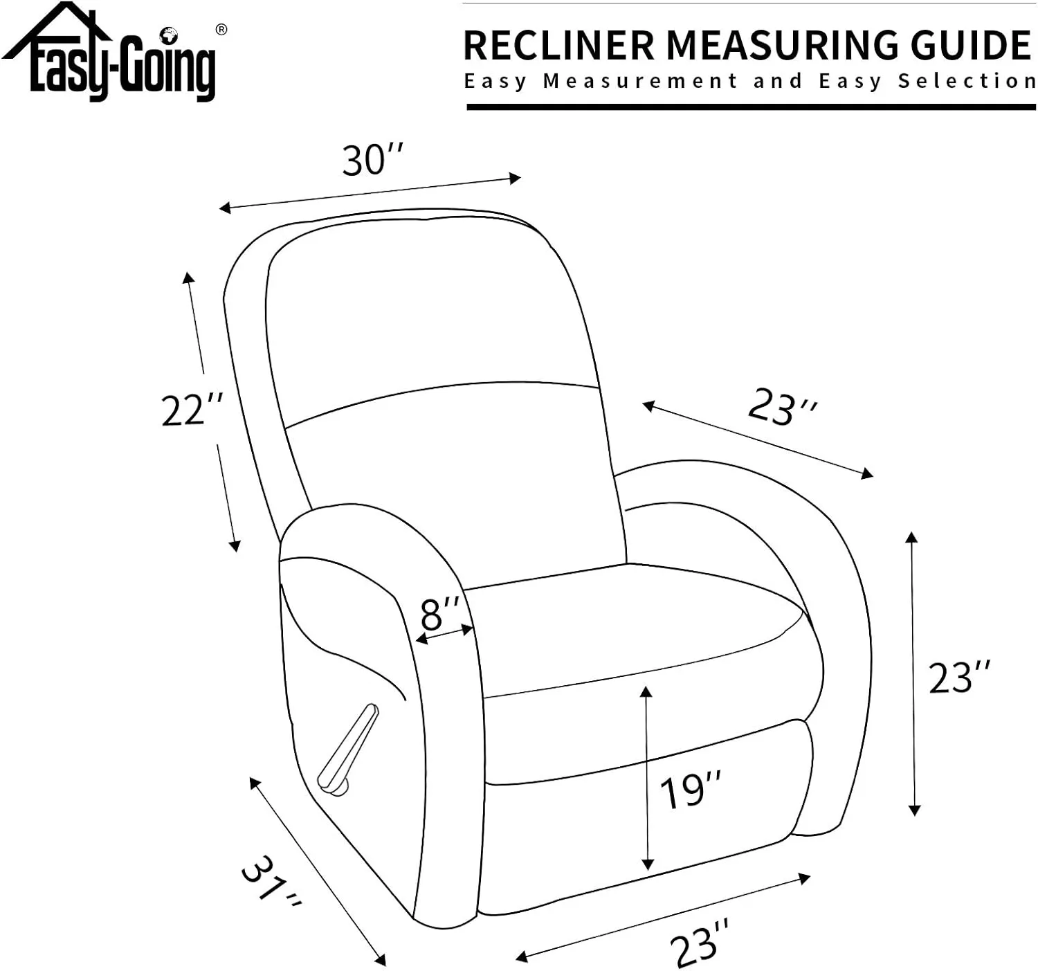 Easy-Going 4 Pieces 100% Dual Waterproof Recliner Cover Stretch Soft Couch Cover for Dogs, Sofa Slipcover for Recliner Couch Leakproof Furniture Protector for Kids, Pets Grayish Green