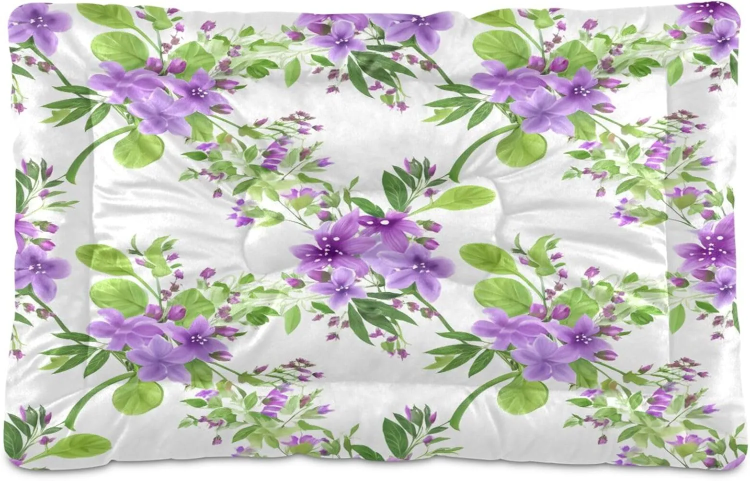 Elegant Flowers Outdoor Dog Bed for Small Dogs Washable Waterproof Travel Pet Bed Mat Portable Cat Bed with Non-Slip Bottom for Indoor and Sleeping 18 x 24 Inch