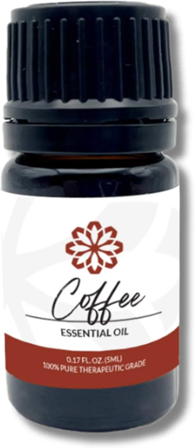 Essence Coffee Essential Oil  100% Pure & Therapeutic Grade  Perfect for Aromatherapy, Diffusers & Recharging Essence Nasal Diffuser Rings  Natural Stress & Mood Support (5mL)