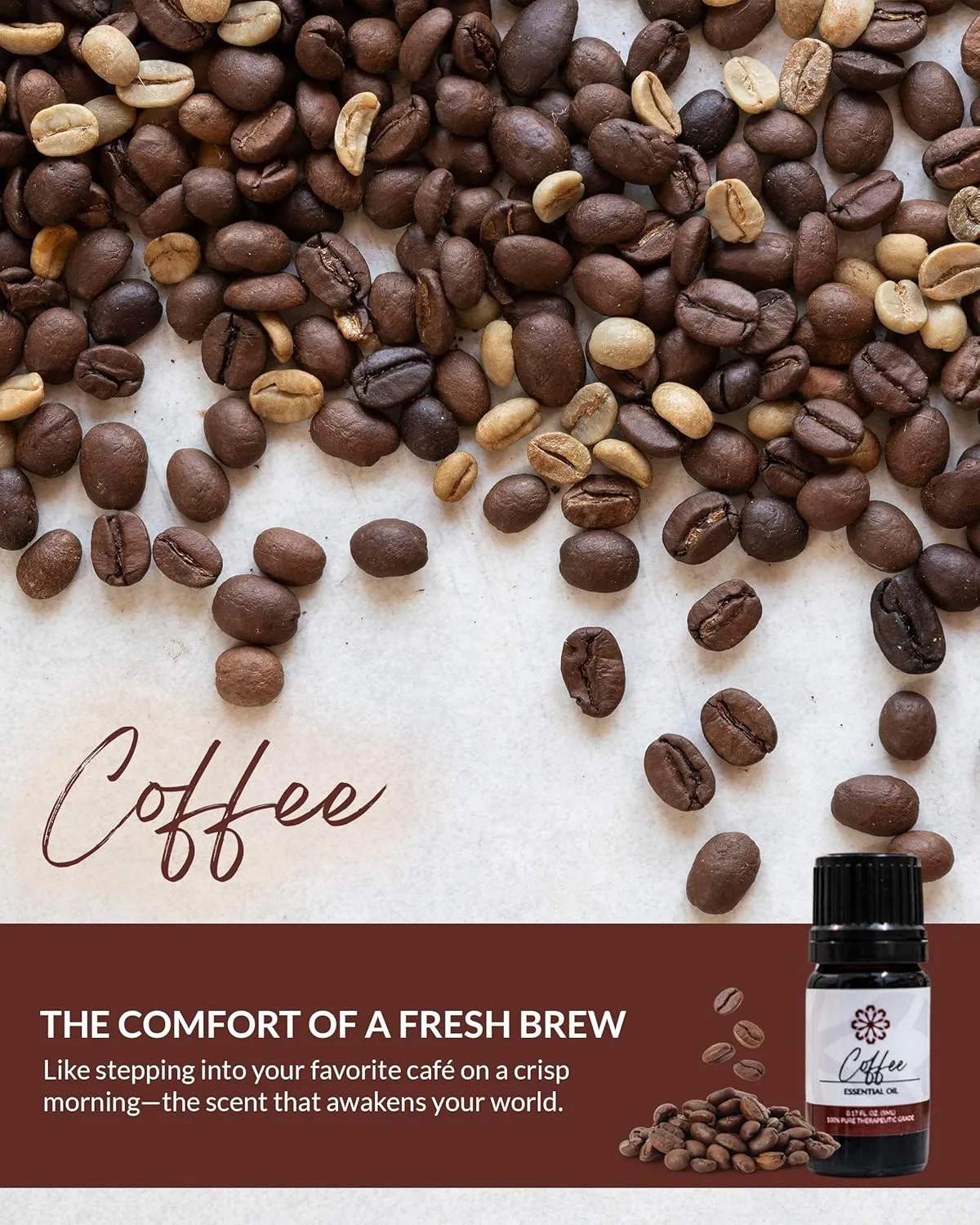 Essence Coffee Essential Oil  100% Pure & Therapeutic Grade  Perfect for Aromatherapy, Diffusers & Recharging Essence Nasal Diffuser Rings  Natural Stress & Mood Support (5mL)