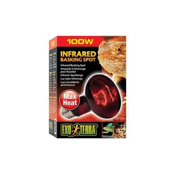 Exo Terra Heat Glo Infrared Basking Spot Lamp 100w^^^