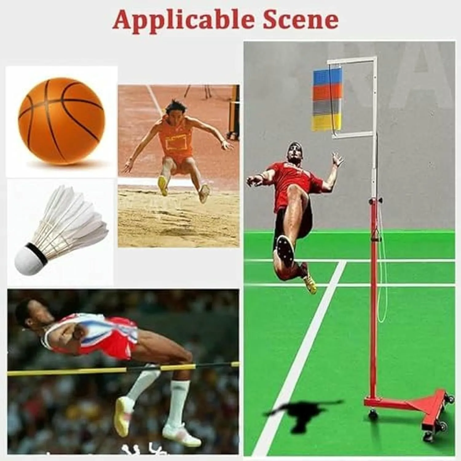 Free-Standing Jump Measurement TesterVertical Jump TesterAdjustable Vertical Jump Tester, Vertical Challenger Jump Tester Measurement Tool High Jump Training, for Basketball/Badminton- Rese~/