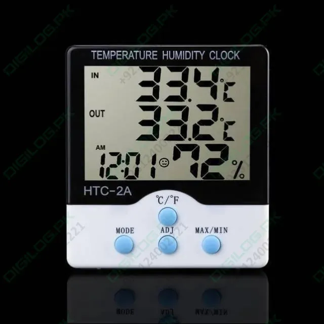 Htc-2a Htc2a Digital Clock Electronic Temperature Hydrometer Thermometer