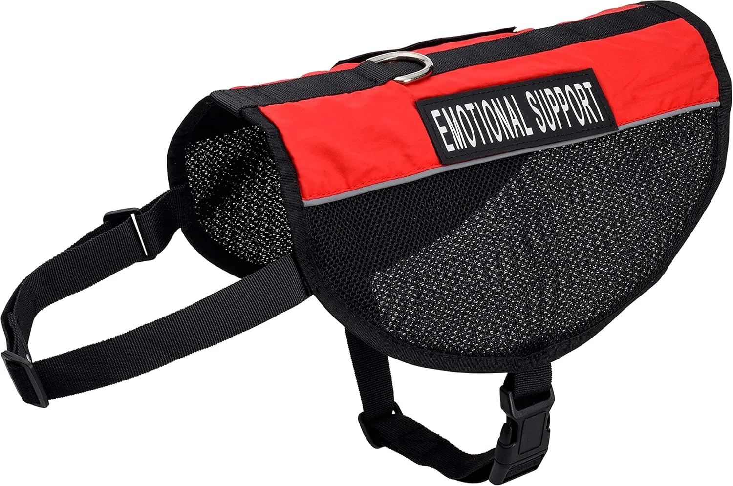 Just 4 Paws Emotional Support Dog Vest Jacket | 6 Sizes | Adjustable Straps & 2 Removable Reflective Emotional Support Dog Patches (Large Chest 26-1/4" to 31-3/4", Red)