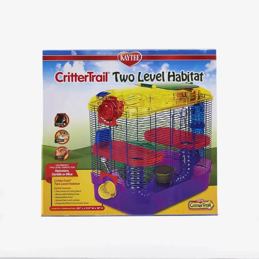 Kaytee® CritterTrail® 2-Level Habitat for Small Animal Multicolor 11.5 X 20 X 16 Inch