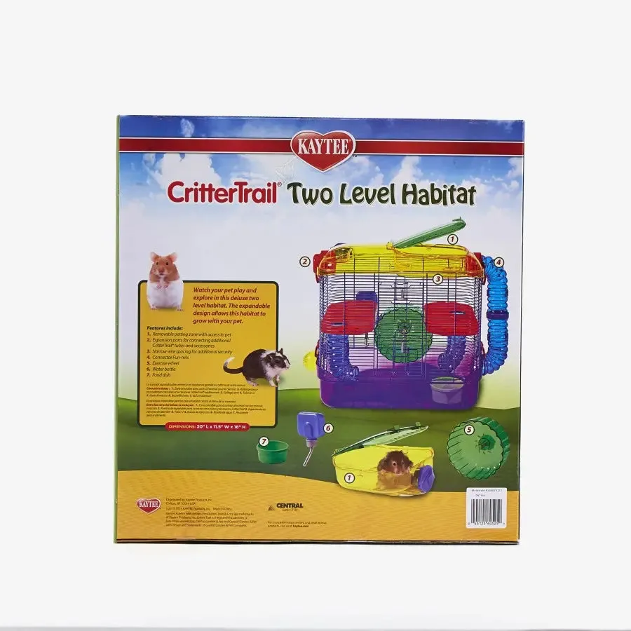 Kaytee® CritterTrail® 2-Level Habitat for Small Animal Multicolor 11.5 X 20 X 16 Inch