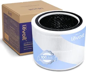 LEVOIT Core 200S-P Replacement Filter, Genuine Core 200S-RF Air Purifier Filters, Supports HEPA Sleep Mode, High-Efficiency Activated Carbon for Removal of Smoke, Odor, Allergens, Pollen, 1 Pack