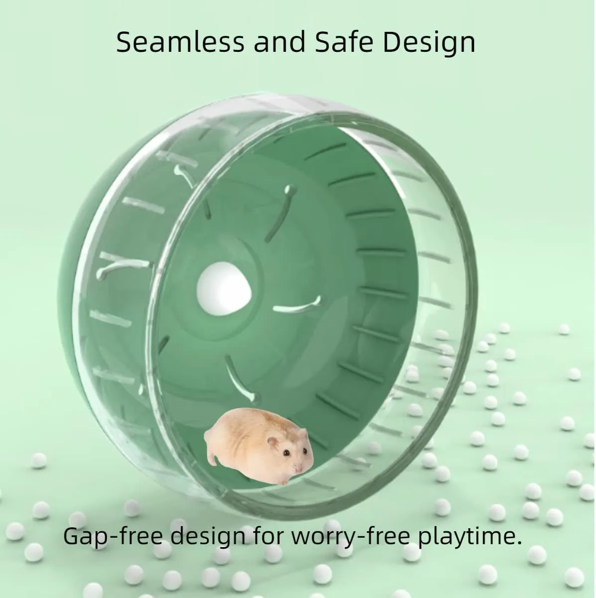 MANON ROSA Hamster Wheel Super Silent Quiet Exercise Running Wheel with Adjustable Stand for Chinchillas Gerbils Mice Small Animals (L(6.4" D),Blue)
