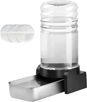Marchul 1.5 Gallon Cat Water Dispenser, Automatic Gravity Dog Water Feeder, Stainless Steel Large Capacity Cat Waterer for Cats and Small Dogs (3 Filters)