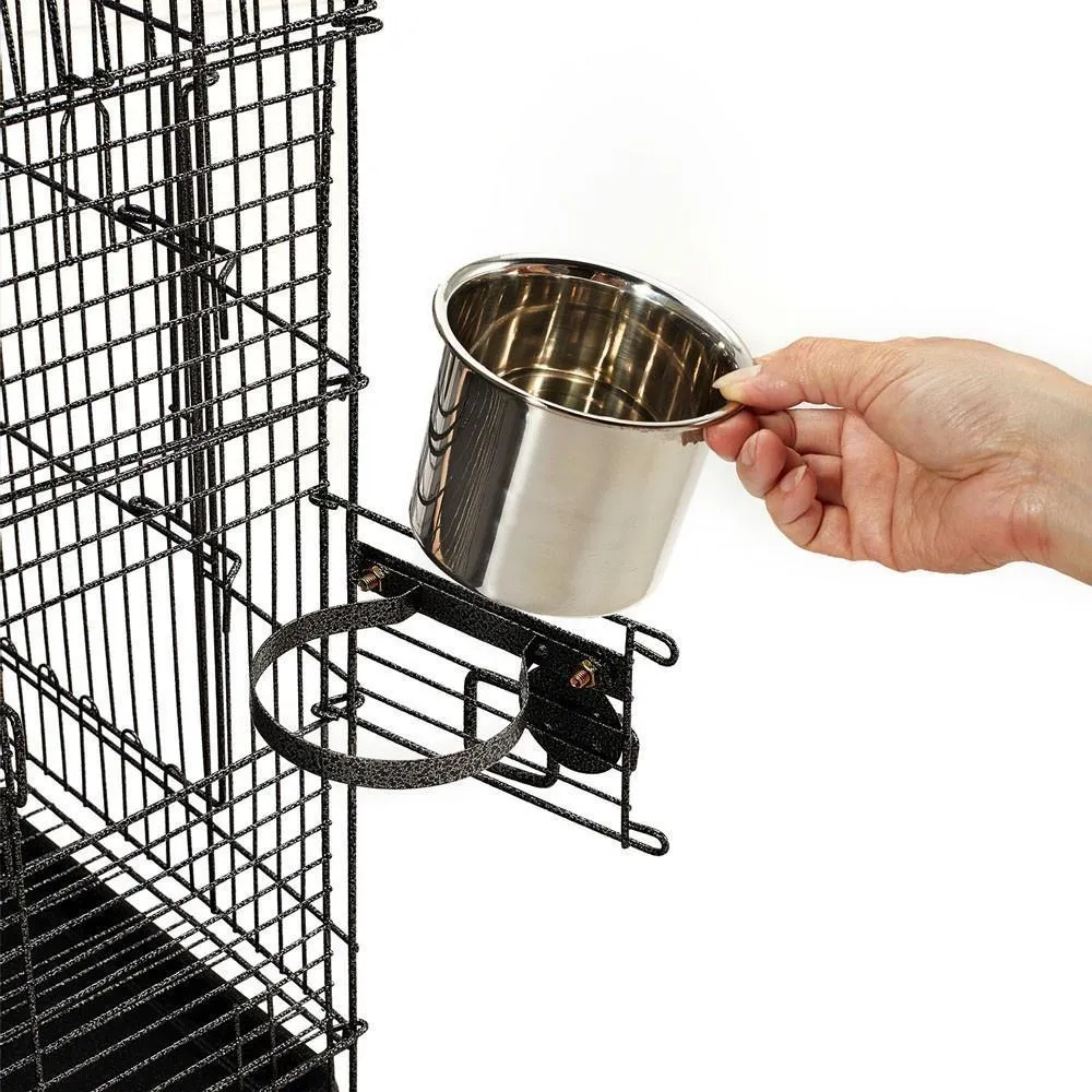 Medium Rounded Iron Bird Cage with Stand