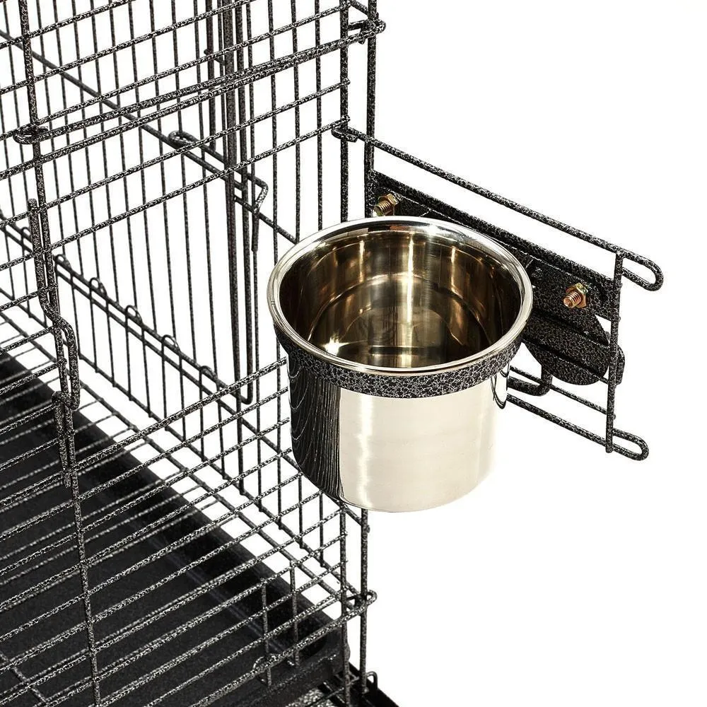 Medium Rounded Iron Bird Cage with Stand