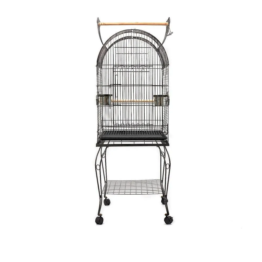 Medium Rounded Iron Bird Cage with Stand