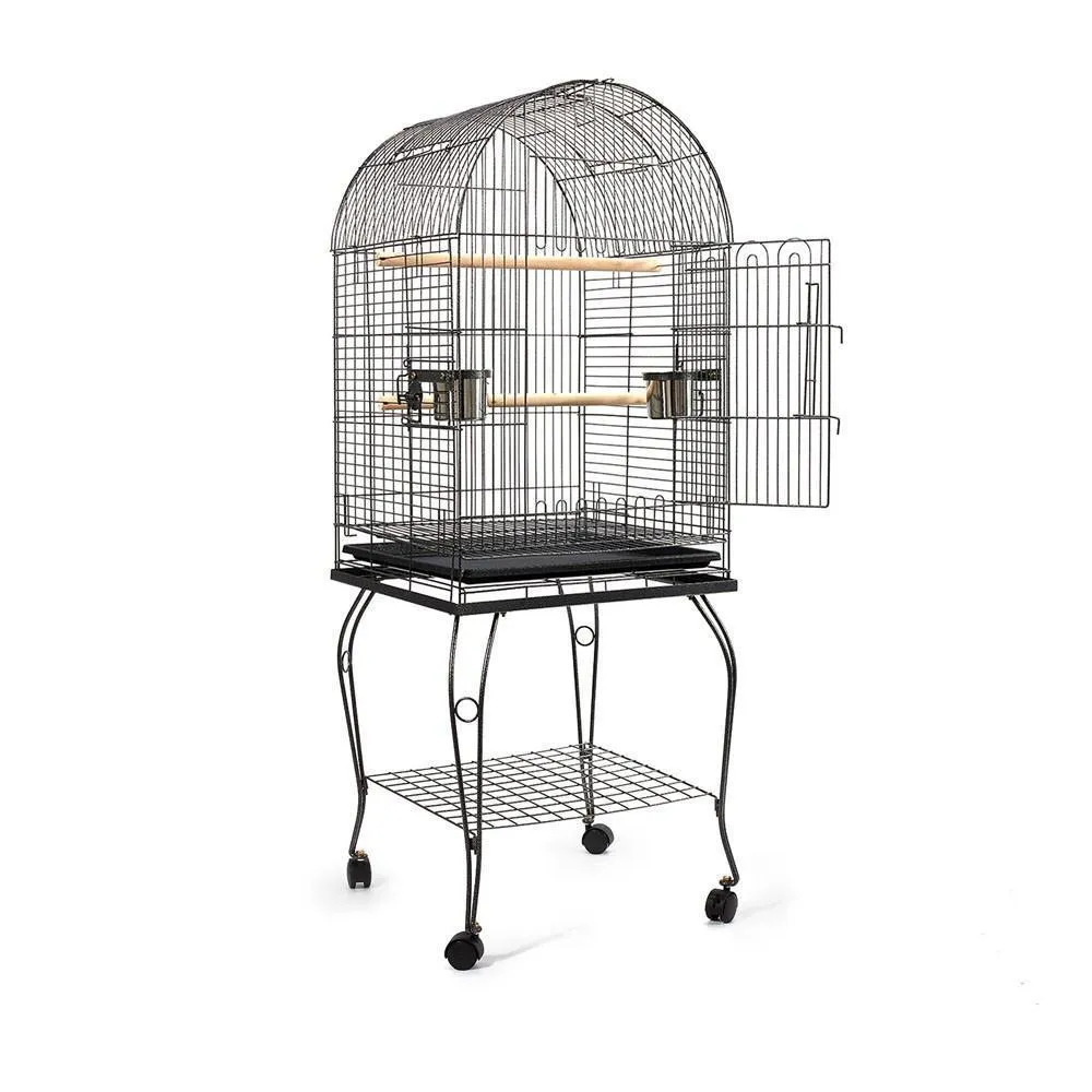 Medium Rounded Iron Bird Cage with Stand