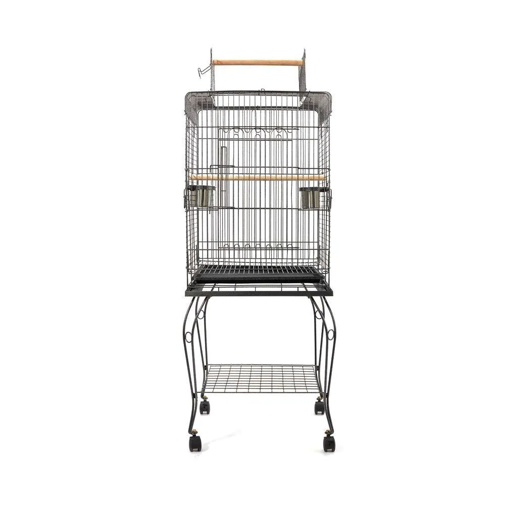 Medium Square Iron Bird Cage with Stand
