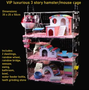Mouse Cage VIP Series 3 Level TSL1