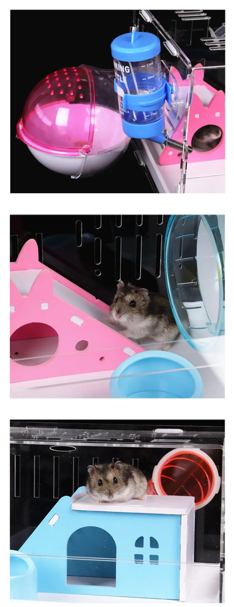Mouse Cage VIP Series 3 Level with Tray TTL1