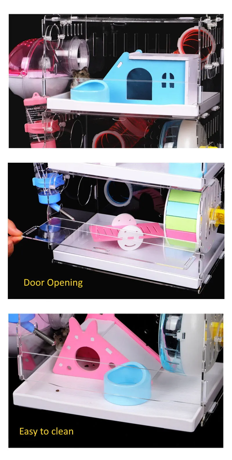 Mouse Cage VIP Series 3 Level with Tray TTL1