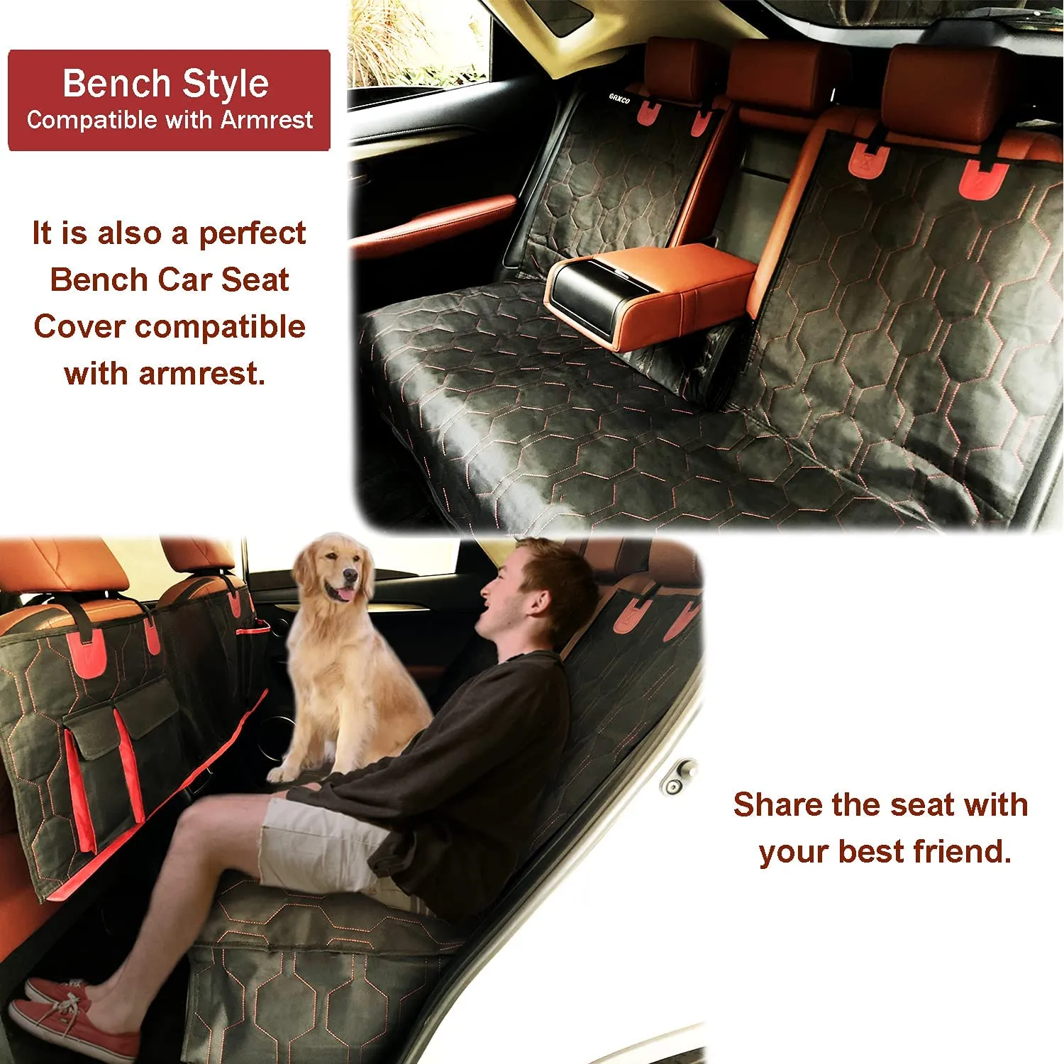 🐶NEW Dog Seat Cover for Back Seat with Mesh, Waterproof Dog Hammock Scratch proof Pet Seat Covers with 4 Bag