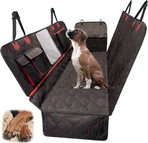 🐶NEW Dog Seat Cover for Back Seat with Mesh, Waterproof Dog Hammock Scratch proof Pet Seat Covers with 4 Bag