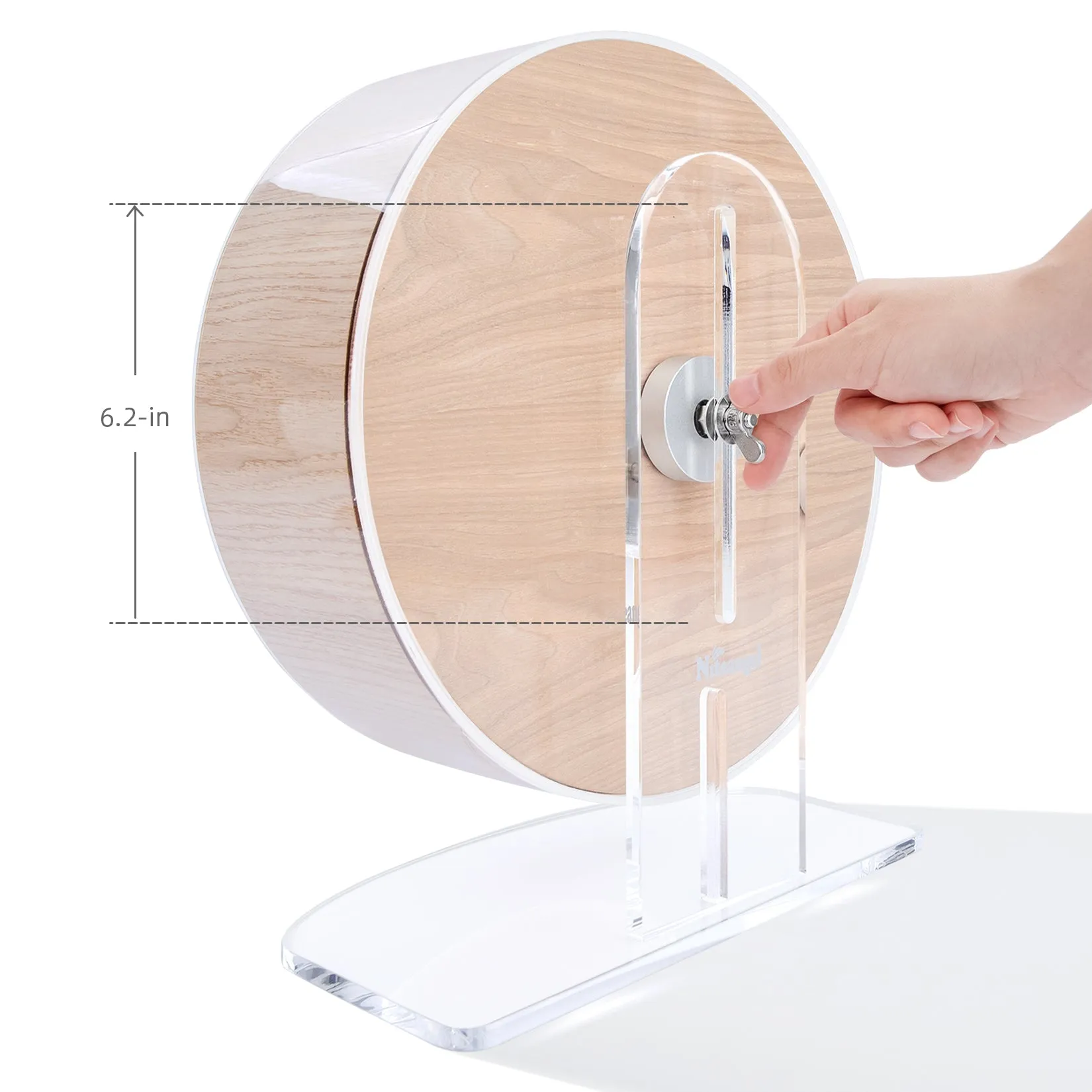 Niteangel Silent Hamster Exercise Wheel: Dual-Bearing Quiet Spinning Acrylic Hamster Running Wheel for Dwarf Hamster Gerbils Mice Degus Or Other Small Animals