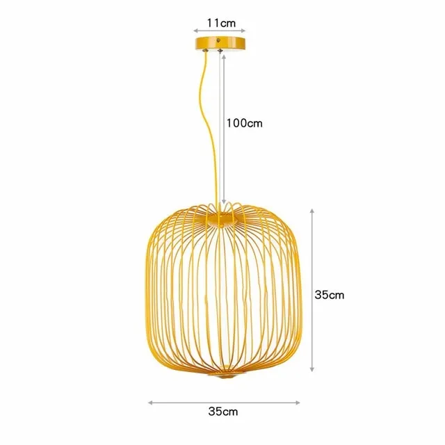 Nordic Foscarini Spokes Chandelier Art Iron Bird Cage LED Creative Villa Lobby Living Dining Room Home Decor Lines Hanging Light