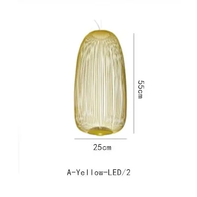 Nordic Foscarini Spokes Chandelier Art Iron Bird Cage LED Creative Villa Lobby Living Dining Room Home Decor Lines Hanging Light